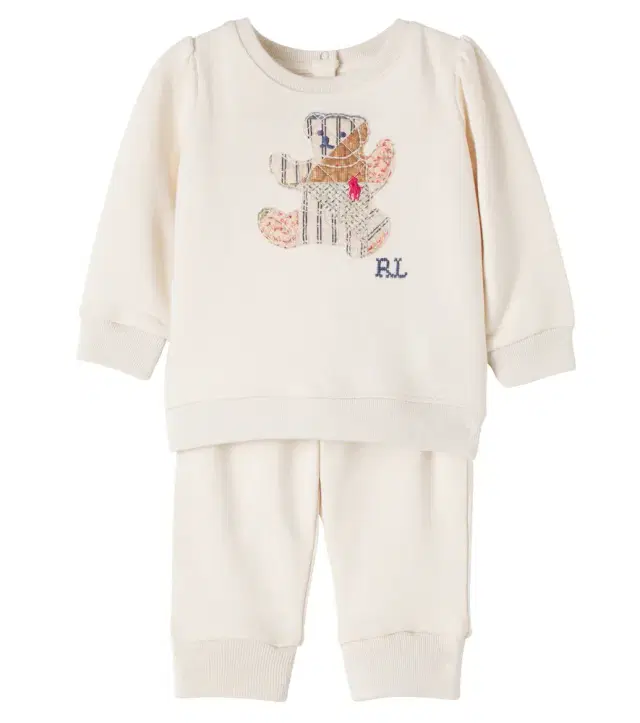 POLO RALPH LAUREN KIDS Baby cotton sweatshirt and sweatpants set