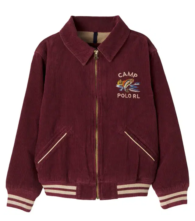 Polo Ralph Lauren Kids Embroidered cotton corduroy blouson jacket