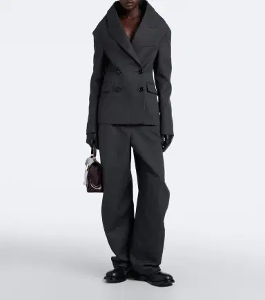 Balenciaga Wool barrel-leg pants | Thumbnail 4