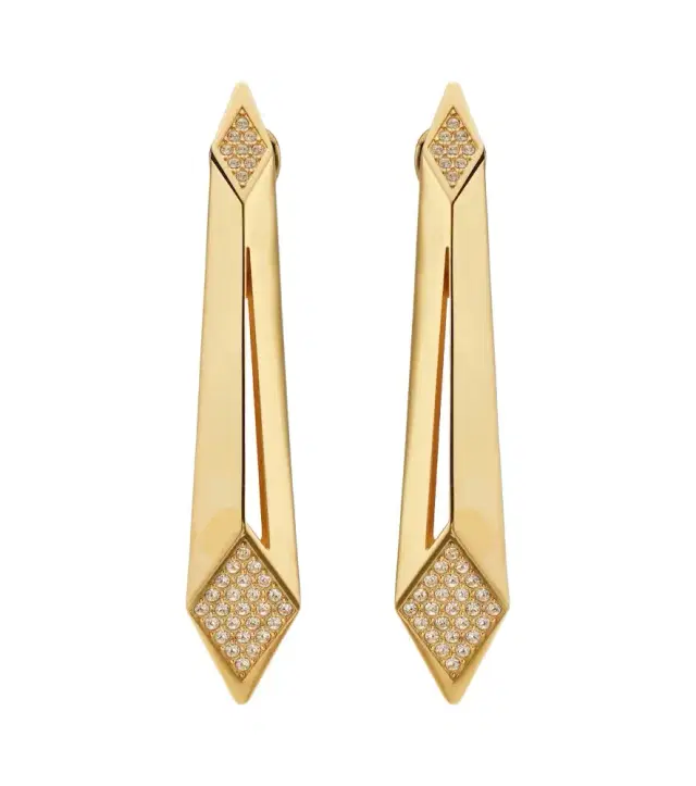 Versace Crystal-embellished drop earrings
