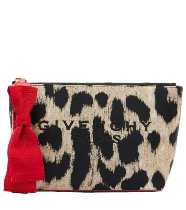 Givenchy Logo leopard-print pouch