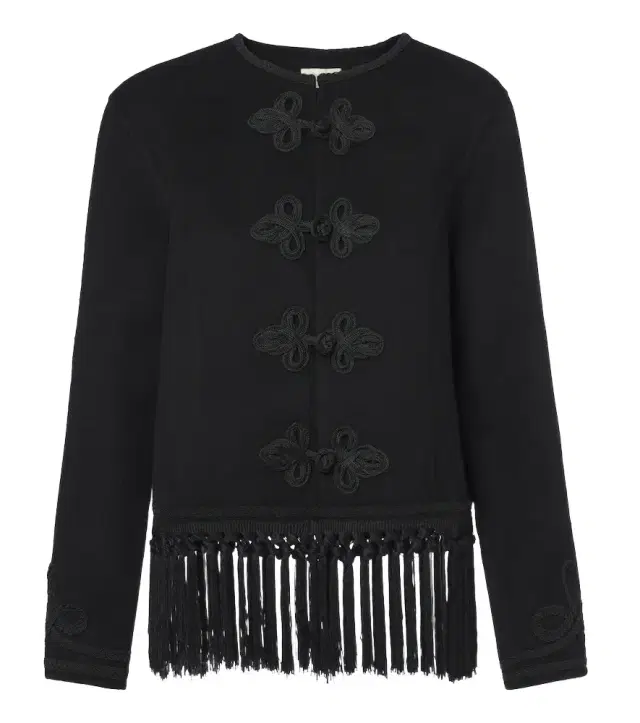 Rixo Inga fringed wool-blend jacket