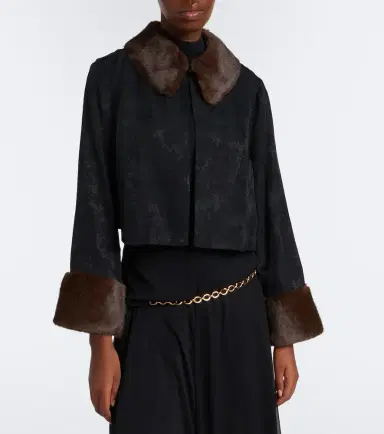 Rixo Luanne jacquard cropped jacket | Thumbnail 2