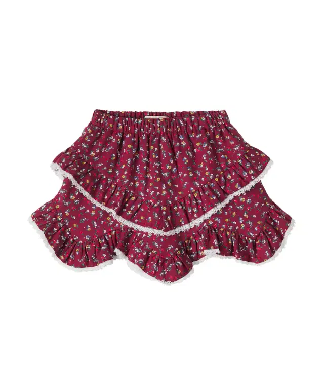 THE NEW SOCIETY Bloom floral ruffled cotton skirt