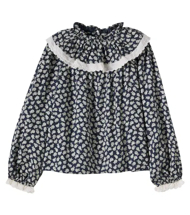 THE NEW SOCIETY Fleckers floral cotton blouse