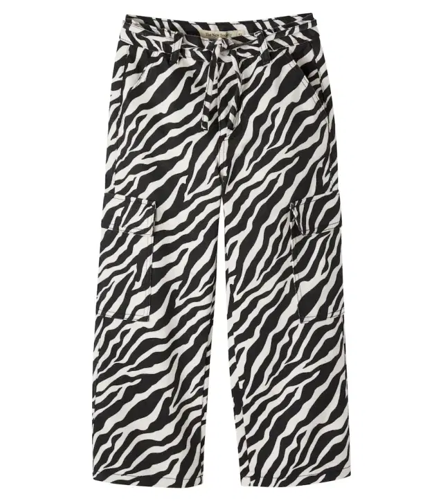 THE NEW SOCIETY Zebra-print cotton pants