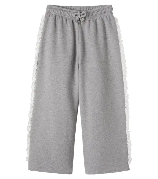 THE NEW SOCIETY Ash lace-trimmed cotton jersey sweatpants