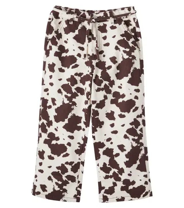 THE NEW SOCIETY Cow-print cotton pants