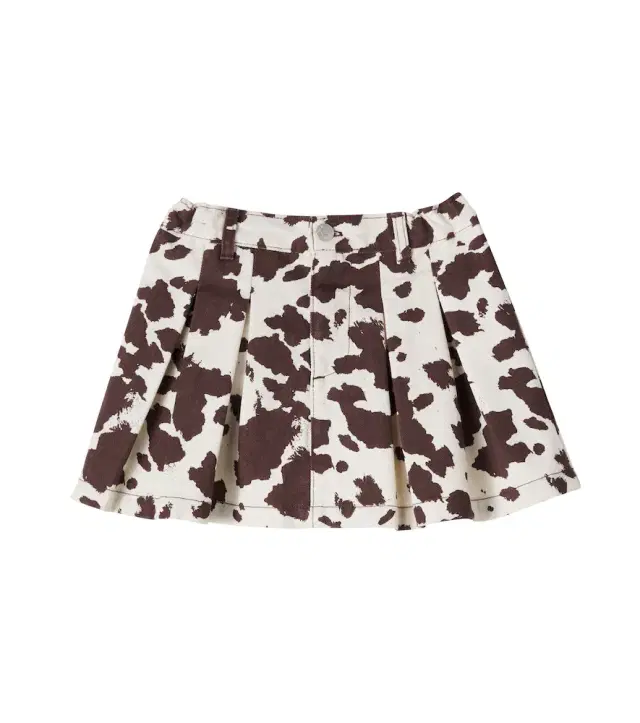 THE NEW SOCIETY Dakota cow-print pleated denim skirt