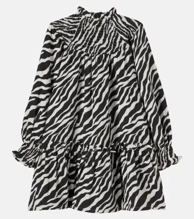 THE NEW SOCIETY Zephyr shirred zebra-print cotton dress | Thumbnail 3