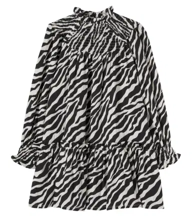 THE NEW SOCIETY Zephyr shirred zebra-print cotton dress | Thumbnail 1