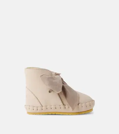 DONSJE Baby Pina organza-trimmed leather booties | Thumbnail 2