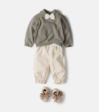 DONSJE Baby Pina organza-trimmed leather booties | Thumbnail 4
