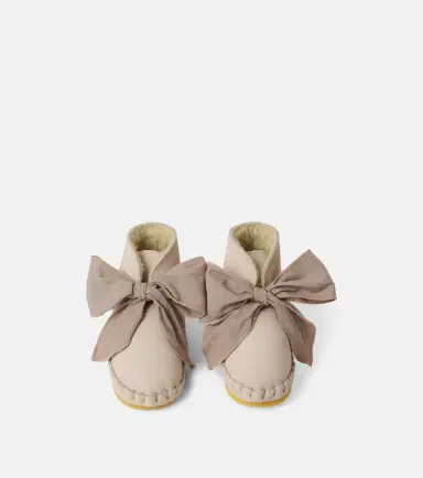 DONSJE Baby Pina organza-trimmed leather booties | Thumbnail 6