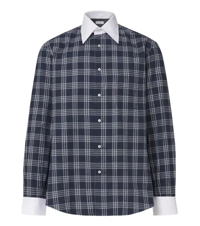 Brunello Cucinelli Checked cotton-blend flannel shirt