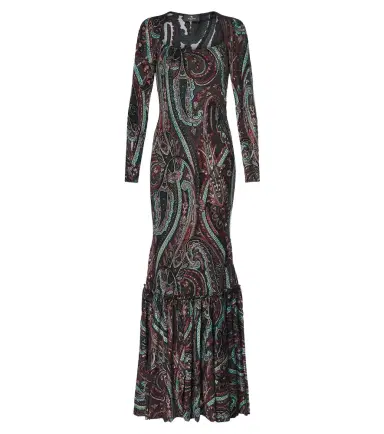 Etro Paisley jersey and chenille gown | Thumbnail 1