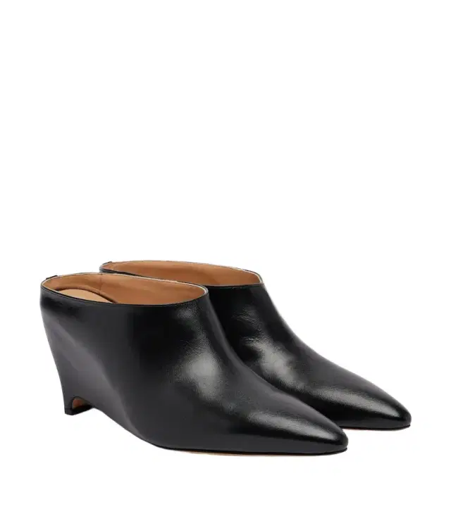Maison Margiela Heel-Less leather wedge mules