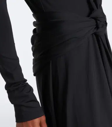 Victoria Beckham Letice gathered turtleneck jersey midi dress | Thumbnail 3