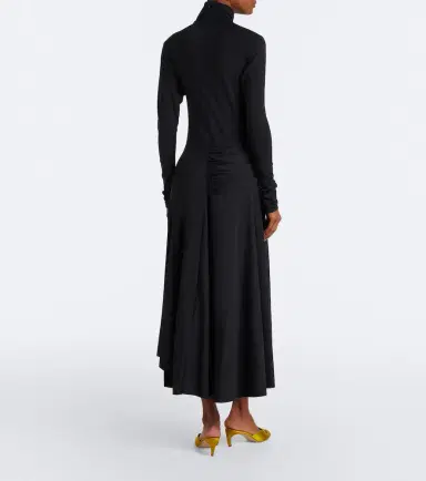 Victoria Beckham Letice gathered turtleneck jersey midi dress | Thumbnail 5