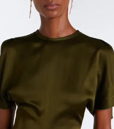 Victoria Beckham Isabella ruched satin gown | Thumbnail 4