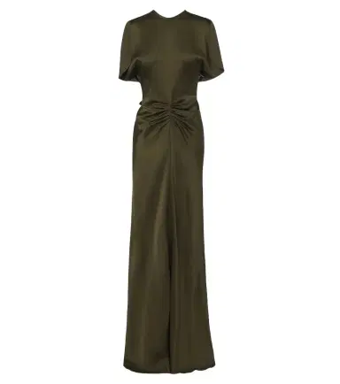 Victoria Beckham Isabella ruched satin gown | Thumbnail 1