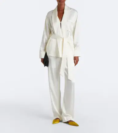 Victoria Beckham Alba belted satin blouse | Thumbnail 5