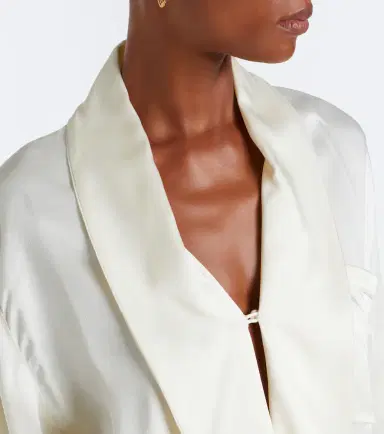 Victoria Beckham Alba belted satin blouse | Thumbnail 6