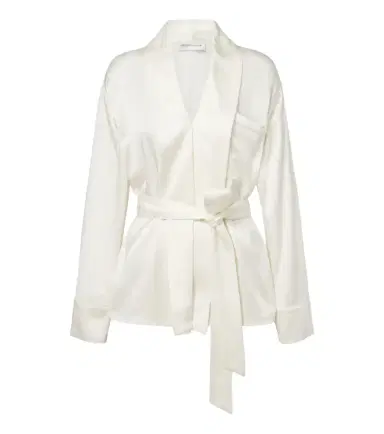 Victoria Beckham Alba belted satin blouse | Thumbnail 1