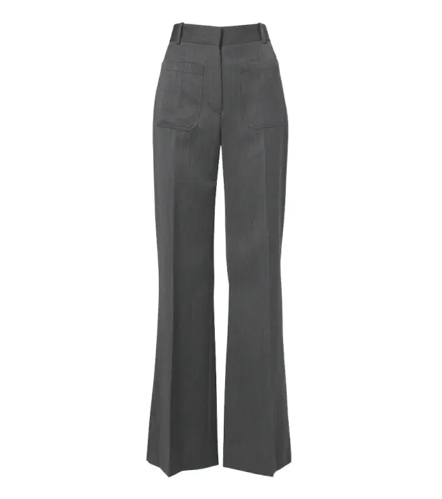 Alina herringbone virgin wool wide-leg pants
