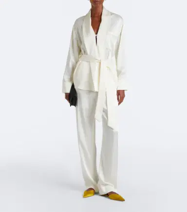 Victoria Beckham Satin wide-leg pants | Thumbnail 3