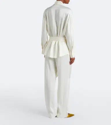 Victoria Beckham Satin wide-leg pants | Thumbnail 6