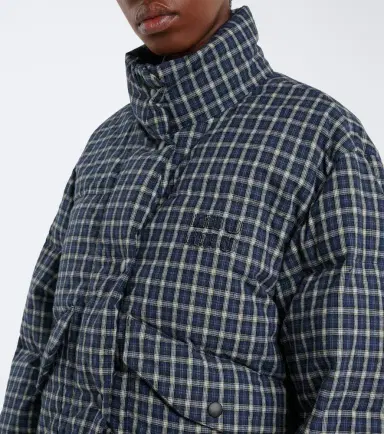 Miu Miu Reversible checked cotton flannel down jacket | Thumbnail 5