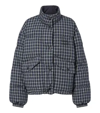 Miu Miu Reversible checked cotton flannel down jacket | Thumbnail 1