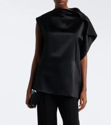 Sportmax Ruffled silk satin top | Thumbnail 3 Sportmax Ruffled silk satin top | Thumbnail 3
