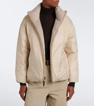 Max Mara Reversible cashmere down jacket | Thumbnail 4 Max Mara Reversible cashmere down jacket | Thumbnail 4