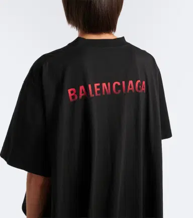 Balenciaga Asymmetric cotton jersey T-shirt | Thumbnail 2