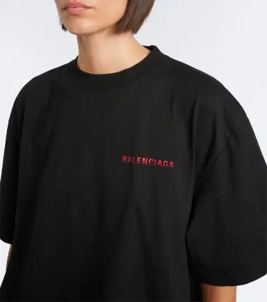 Balenciaga Asymmetric cotton jersey T-shirt | Thumbnail 4
