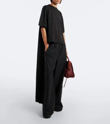 Balenciaga Asymmetric cotton jersey T-shirt | Thumbnail 6