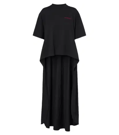 Balenciaga Asymmetric cotton jersey T-shirt | Thumbnail 1