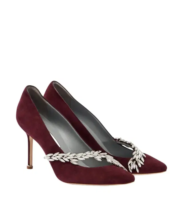 Balenciaga x Manolo Blahnik embellished suede pumps