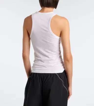 Balenciaga Logo gathered cotton jersey tank top | Thumbnail 2 Balenciaga Logo gathered cotton jersey tank top | Thumbnail 2