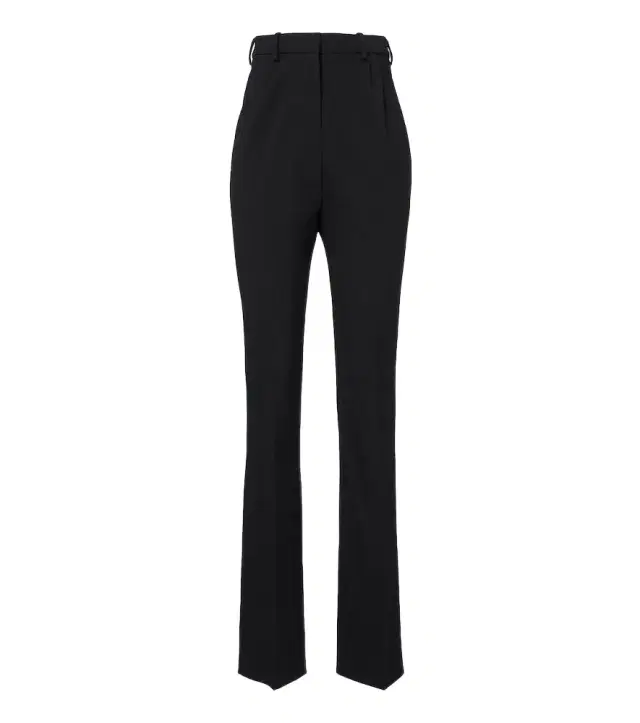 Wool straight pants