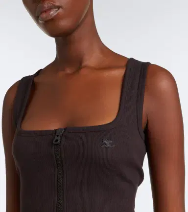 Courrèges Courrèges Zip-up cotton tank | Thumbnail 4