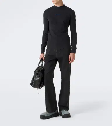 Balenciaga Logo cotton jersey T-shirt | Thumbnail 4 Balenciaga Logo cotton jersey T-shirt | Thumbnail 4