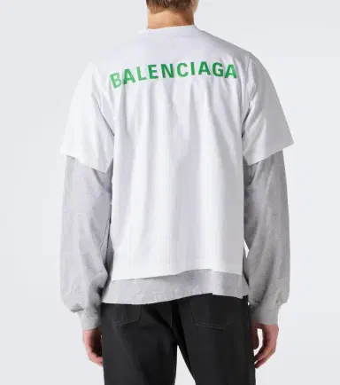 Balenciaga Layered cotton jersey T-shirt | Thumbnail 2