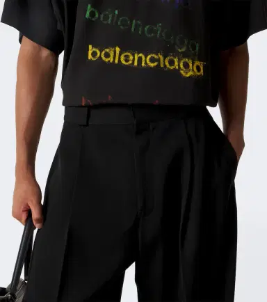 Balenciaga Wool twill barrel-leg pants | Thumbnail 2