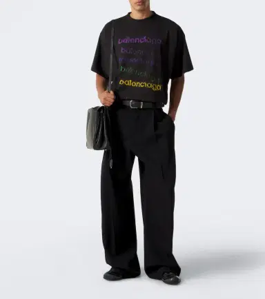Balenciaga Wool twill barrel-leg pants | Thumbnail 5