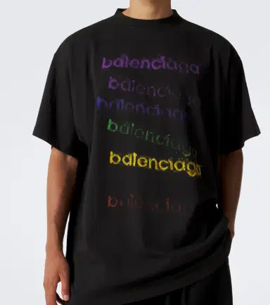 Balenciaga Logo cotton jersey T-shirt | Thumbnail 3