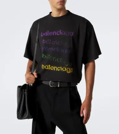 Balenciaga Logo cotton jersey T-shirt | Thumbnail 4