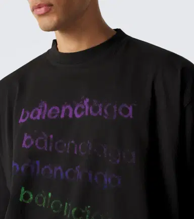 Balenciaga Logo cotton jersey T-shirt | Thumbnail 5
